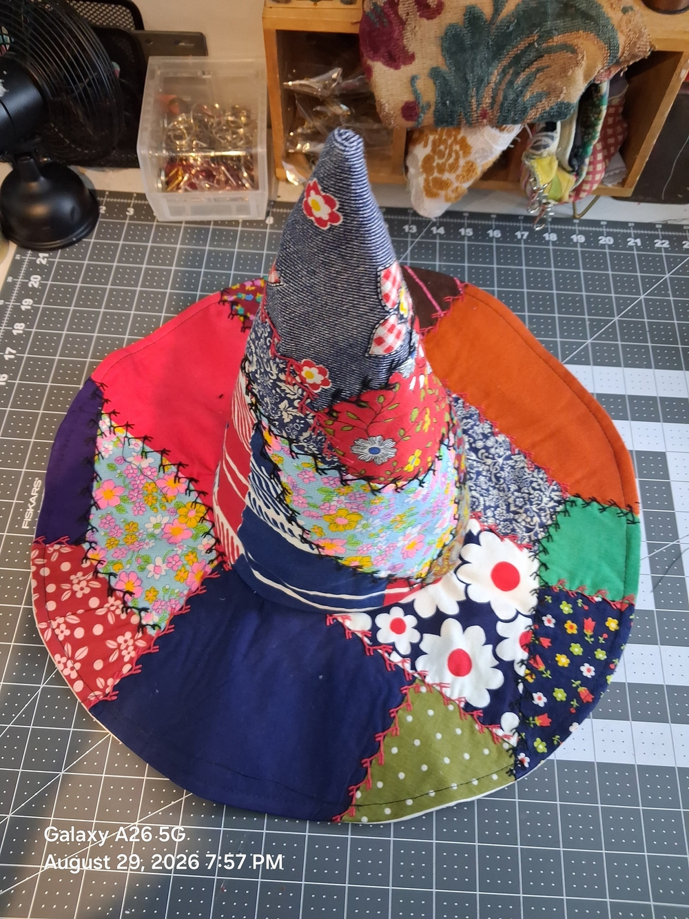 Patchwork Witch Hat - Multicolor